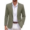 COOFANDY Men’s Casual Knit Blazer Two Button Lightweight Sport Coats Suit Jacket(Olive Green)
