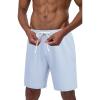 COOFANDY Men’s Casual Shorts Drawstring Summer Beach Shorts Lightweight Elastic Waist Vacation Short with Pockets(Light Blue)