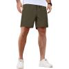 COOFANDY Men’s Casual Shorts Waffle Elastic Waist Drawstring Shorts Lightweight Summer Beach Shorts(Army Green)