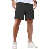 COOFANDY Men’s Casual Shorts Waffle Elastic Waist Drawstring Shorts Lightweight Summer Beach Shorts(Dark Grey)