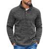 COOFANDY Men’s Casual Slim Fit Pullover Sweater Knitted Thermal Sweatshirt(Dark Grey)