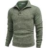 COOFANDY Men’s Casual Slim Fit Pullover Sweater Knitted Thermal Sweatshirt(Forest Green)