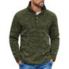 COOFANDY Men’s Casual Slim Fit Pullover Sweater Knitted Thermal Sweatshirt(Green)