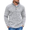 COOFANDY Men’s Casual Slim Fit Pullover Sweater Knitted Thermal Sweatshirt(Grey)