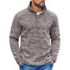 COOFANDY Men’s Casual Slim Fit Pullover Sweater Knitted Thermal Sweatshirt(Pale Grey)