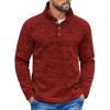 COOFANDY Men’s Casual Slim Fit Pullover Sweater Knitted Thermal Sweatshirt(Wine Red)