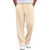 COOFANDY Mens Casual Sweatpants Open Bottom Lounge Pants Lightweight Baggy Workout Yoga Track Pants(Beige)
