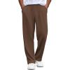 COOFANDY Mens Casual Sweatpants Open Bottom Lounge Pants Lightweight Baggy Workout Yoga Track Pants(Brown)