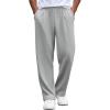 COOFANDY Mens Casual Sweatpants Open Bottom Lounge Pants Lightweight Baggy Workout Yoga Track Pants(Light Grey)