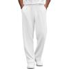COOFANDY Mens Casual Sweatpants Open Bottom Lounge Pants Lightweight Baggy Workout Yoga Track Pants(White)