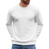 COOFANDY Mens Crewneck Sweatshirts Long Sleeve Basic Pullover Shirts Twill Textured Soild Casual Tops(White)