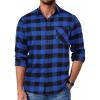 COOFANDY Mens Flannel Shirts Long Sleeve Plaid Button Down Shirt Casual Cotton Shirt with Pocket
