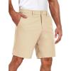 COOFANDY Mens Golf Dress Shorts Lightweight 7″ Hiking Shorts Casual Summer Shorts with Pockets(Beige)