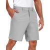 COOFANDY Mens Golf Dress Shorts Lightweight 7″ Hiking Shorts Casual Summer Shorts with Pockets(Light Grey)