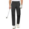COOFANDY Mens Golf Pants Stretch Work Dress Pants Quick Dry Lightweight Pants Casual Slim Fit Slacks with Pockets(Black)