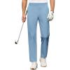 COOFANDY Mens Golf Pants Stretch Work Dress Pants Quick Dry Lightweight Pants Casual Slim Fit Slacks with Pockets(Light Blue)