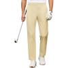 COOFANDY Mens Golf Pants Stretch Work Dress Pants Quick Dry Lightweight Pants Casual Slim Fit Slacks with Pockets(Light Khaki)