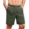COOFANDY Men’s Gym Workout Shorts 7 Inch Stretch Athletic Shorts Lightweight Running Training Short Pants with Pockets(Army Green (1 Pack of 1))