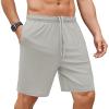 COOFANDY Men’s Gym Workout Shorts 7 Inch Stretch Athletic Shorts Lightweight Running Training Short Pants with Pockets(Light Grey (1 Pack of 1))