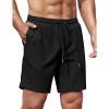 COOFANDY Men’s Gym Workout Shorts 8 Inch Quick Dry Athletic Shorts Lightweight Drawstring Running Shorts(Black)