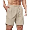 COOFANDY Men’s Gym Workout Shorts 8 Inch Quick Dry Athletic Shorts Lightweight Drawstring Running Shorts(Light Khaki)