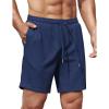 COOFANDY Men’s Gym Workout Shorts 8 Inch Quick Dry Athletic Shorts Lightweight Drawstring Running Shorts(Navy Blue)