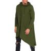 COOFANDY Men’s Hooded Poncho Cape Cloak Casual Asymmetric Hem Hoodie Sweatshirts(Army Green)