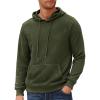 COOFANDY Mens Hooded Sweatshirt Long Sleeve Quilted Sweatshirt Casual Fashion Pullover Hoodies with Pocket(Army Green)