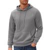 COOFANDY Mens Hooded Sweatshirt Long Sleeve Quilted Sweatshirt Casual Fashion Pullover Hoodies with Pocket(Grey)