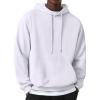 COOFANDY Men’s Hooded Sweatshirts Long Sleeve Casual Pullover Hoodie Waffle Knit Sweatshirt with Pocket(White)