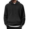 COOFANDY Mens Hoodie Long Sleeve Casual Pullover Hooded Sweatshirt Fashion Drawstring Hoodies with Pocket(Black)