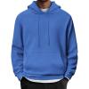 COOFANDY Mens Hoodie Long Sleeve Casual Pullover Hooded Sweatshirt Fashion Drawstring Hoodies with Pocket(Blue)