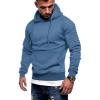 COOFANDY Mens Hoodie Long Sleeve Casual Pullover Hooded Sweatshirt Fashion Drawstring Hoodies with Pocket(Dark Blue)