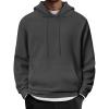 COOFANDY Mens Hoodie Long Sleeve Casual Pullover Hooded Sweatshirt Fashion Drawstring Hoodies with Pocket(Dark Grey)