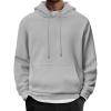 COOFANDY Mens Hoodie Long Sleeve Casual Pullover Hooded Sweatshirt Fashion Drawstring Hoodies with Pocket(Grey)