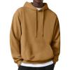 COOFANDY Mens Hoodie Long Sleeve Casual Pullover Hooded Sweatshirt Fashion Drawstring Hoodies with Pocket(Light Brown)