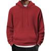 COOFANDY Mens Hoodie Long Sleeve Casual Pullover Hooded Sweatshirt Fashion Drawstring Hoodies with Pocket(Maroon)