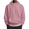COOFANDY Mens Hoodie Long Sleeve Casual Pullover Hooded Sweatshirt Fashion Drawstring Hoodies with Pocket(Pink)