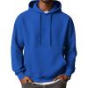 COOFANDY Mens Hoodie Long Sleeve Casual Pullover Hooded Sweatshirt Fashion Drawstring Hoodies with Pocket(Royal Blue)