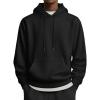COOFANDY Mens Hoodies Pullover Long Sleeve Casual Fashion Sweatshirts Drawstring Gym Hooded Shirt with Kanga Pocket(Black)