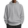 COOFANDY Mens Hoodies Pullover Long Sleeve Casual Fashion Sweatshirts Drawstring Gym Hooded Shirt with Kanga Pocket(Light Grey)