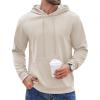 COOFANDY Mens Hoodies Pullover Long Sleeve Casual Fashion Sweatshirts Drawstring Gym Hooded Shirt with Kanga Pocket(Moon Gray)