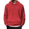 COOFANDY Mens Hoodies Pullover Long Sleeve Casual Fashion Sweatshirts Drawstring Gym Hooded Shirt with Kanga Pocket(Red)