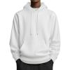 COOFANDY Mens Hoodies Pullover Long Sleeve Casual Fashion Sweatshirts Drawstring Gym Hooded Shirt with Kanga Pocket(White)