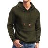 COOFANDY Mens Hoodies Sweatshirts Long Sleeve Fashion Waffle Knit Pullover Hoodie with Pocket(Army Green)