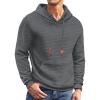 COOFANDY Mens Hoodies Sweatshirts Long Sleeve Fashion Waffle Knit Pullover Hoodie with Pocket(Dark Grey)