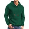 COOFANDY Mens Hoodies Sweatshirts Long Sleeve Fashion Waffle Knit Pullover Hoodie with Pocket(Pine Green)