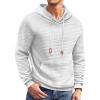COOFANDY Mens Hoodies Sweatshirts Long Sleeve Fashion Waffle Knit Pullover Hoodie with Pocket(White)