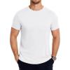 COOFANDY Mens Knit T-Shirts Casual Crewneck Short Sleeve Shirts Summer Tops Basic Pullover Tees(A-white 1pack)