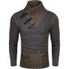 COOFANDY Men’s Knitted Hoodies Pullover Casual Long Sleeve Turtleneck Sweaters